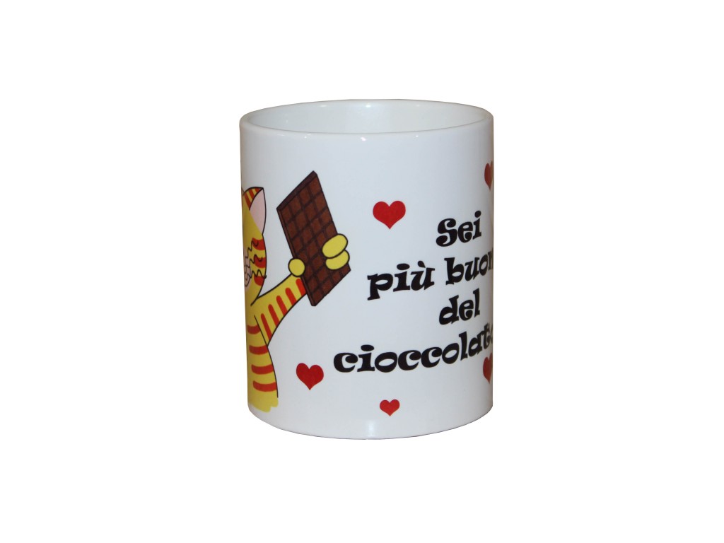 Tazza gatto cioccolato - Dettagli, Articoli da Regalo, Giocattoli in Legno,  Artigianato Italiano